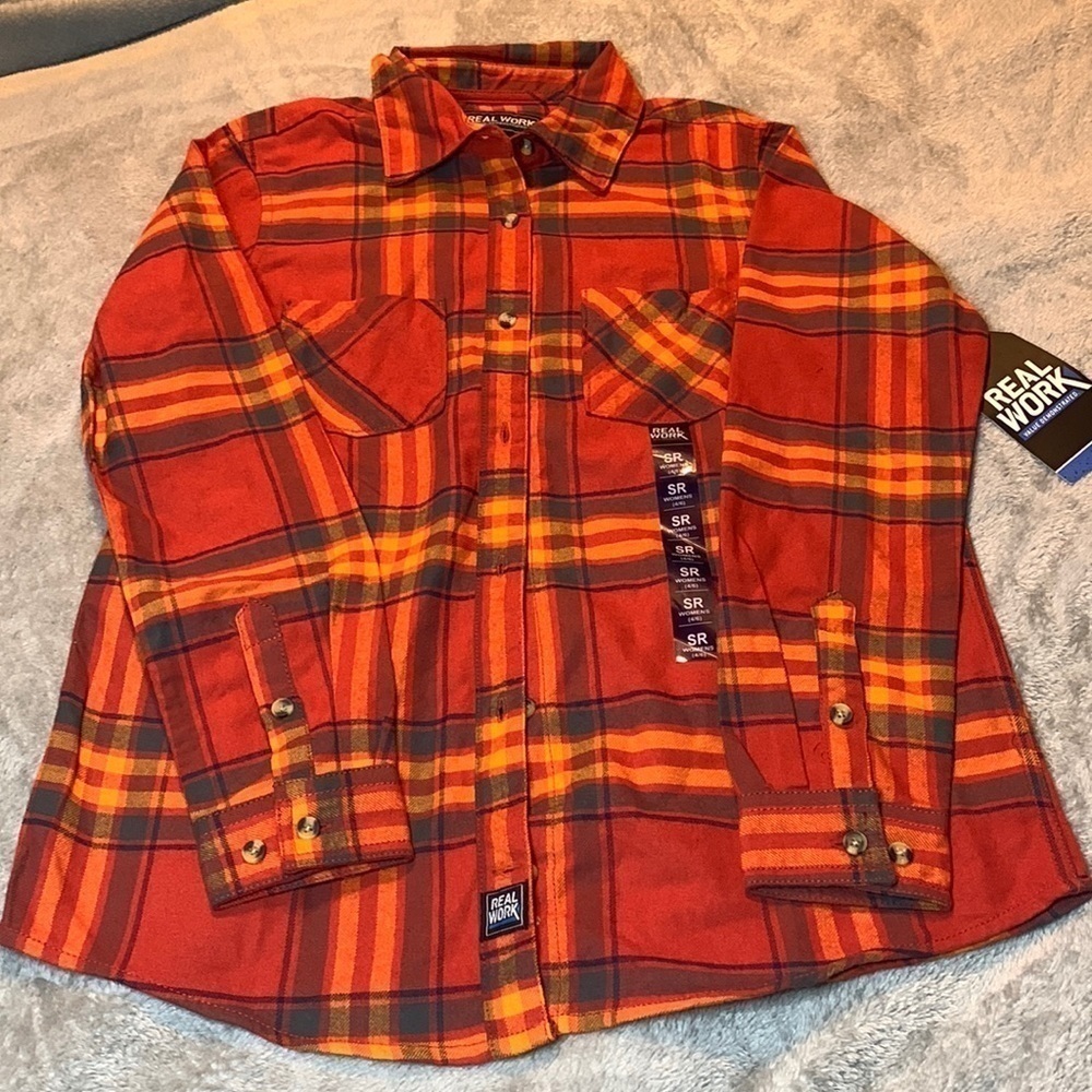 NWT Real Work Plaid Shirt